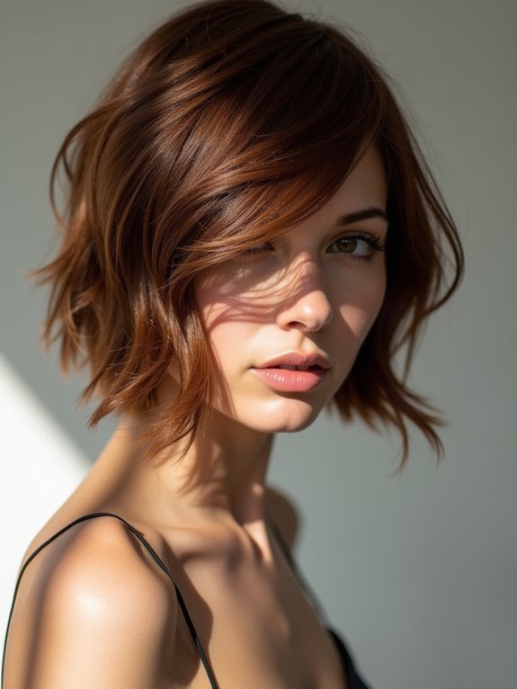 stylish uneven bob hairstyle