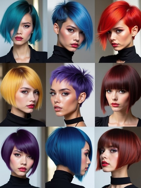 vibrant bob haircut styles